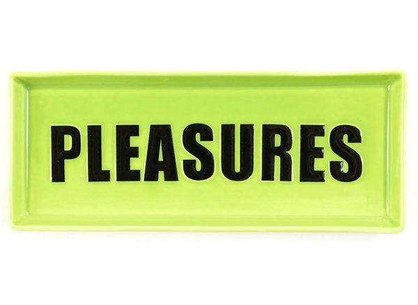 Pleasures Ceramic Tray in Green on Sale