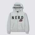 Pleasures NERD Zip Up Hoodie in Heather Grey Online now