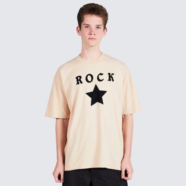 Pleasures Rockstar T-Shirt in Tan Cheap