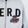 Pleasures NERD Zip Up Hoodie in Heather Grey Online now