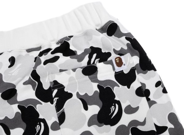 A Bathing Ape ABC Camo Crystal Stone Sweatpants in White Black Sale