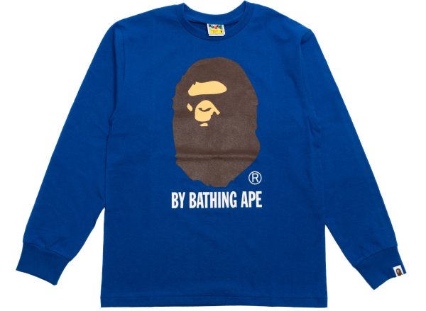 A Bathing Ape by Bathing Ape L S Tee in Blue Sale