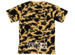 A Bathing Ape Bape Zipper S S Tee in Tan Camo Online Sale