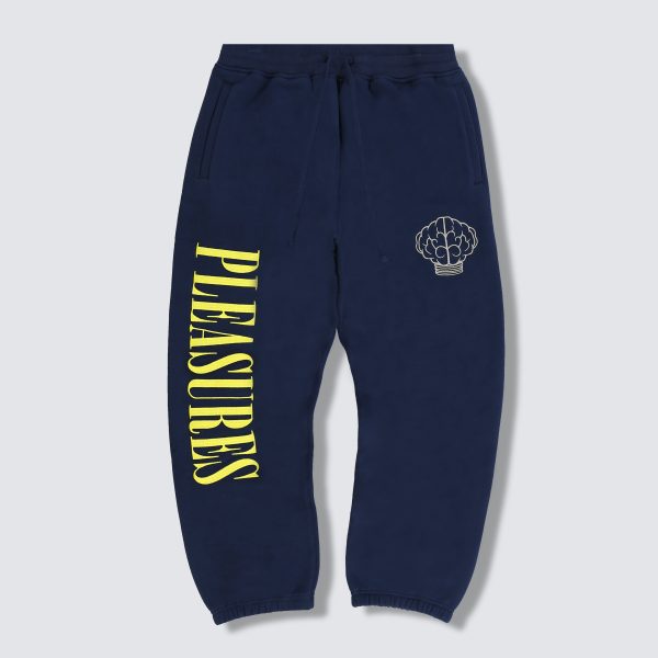 Pleasures NERD Sweatpants in Navy For Sale