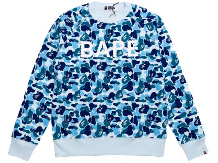 A Bathing Ape ABC Camo Crystal Stone Crewneck in Blue Online now