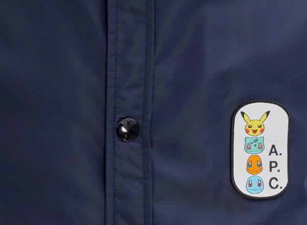 A.P.C. x Pokemon Coach Jacket in Navy Blue Fashion