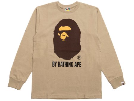 A Bathing Ape by Bathing Ape L S Tee in Beige For Sale