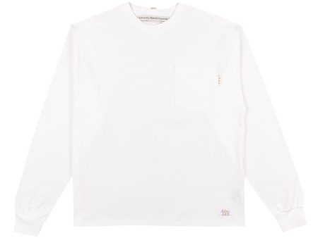 Advisory Board Crystals Abc. 123. Long Sleeve Pocket Tee in Selenite Online Sale