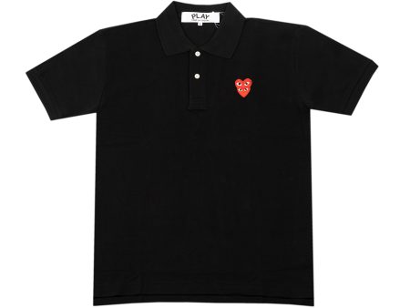 Comme des Garçons Play Polo T-Shirt in Black Online Hot Sale