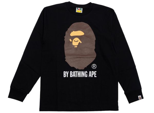 A Bathing Ape by Bathing Ape L S Tee in Black Hot on Sale