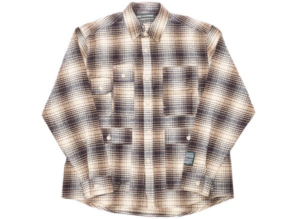 Reese Cooper Cargo Pocket Flannel Shirt in Blue Online