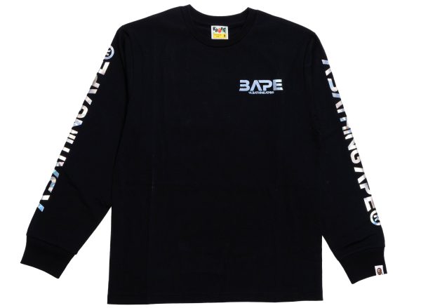 A Bathing Ape Moon Photo L S Tee in Black Online