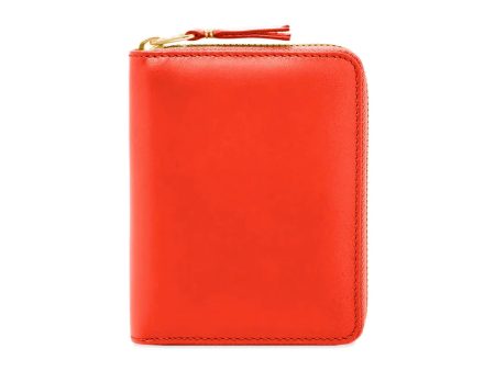 Comme des Garçon Classic Leather Wallet in Orange For Cheap