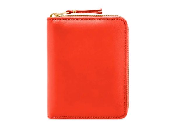 Comme des Garçon Classic Leather Wallet in Orange For Cheap