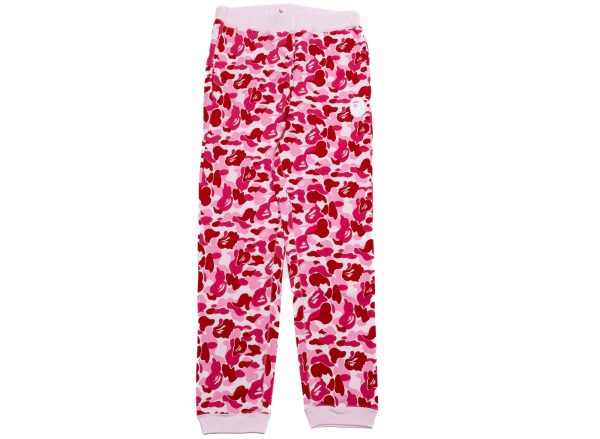 A Bathing Ape ABC Camo Crystal Stone Sweatpants in Pink Online Sale