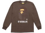 A Bathing Ape by Bathing Ape L S Tee in Brown Fashion