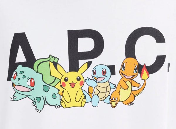 A.P.C. x Pokemon The Crew H T-Shirt in White Fashion