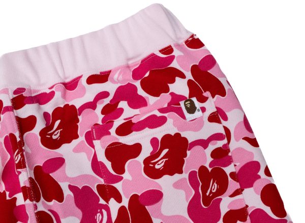 A Bathing Ape ABC Camo Crystal Stone Sweatpants in Pink Online Sale