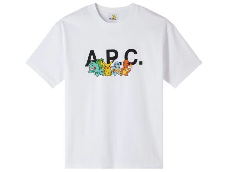 A.P.C. x Pokemon The Crew H T-Shirt in White Fashion