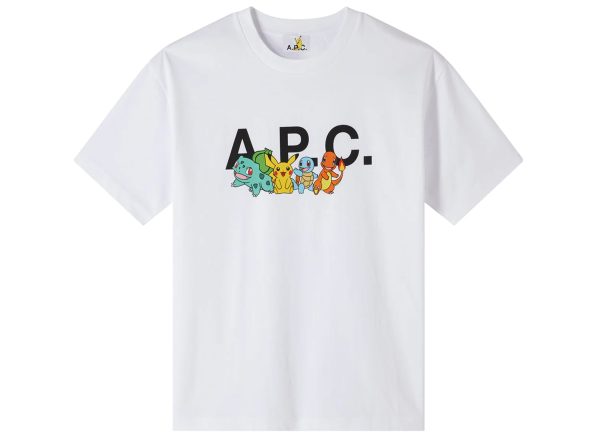 A.P.C. x Pokemon The Crew H T-Shirt in White Fashion