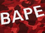 A Bathing Ape Color Camo Crystal Stone Crewneck in Red Sale