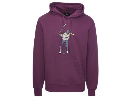 Eastside Golf Core Fleece Swingman Hoodie in Blackberry Wine Fashion