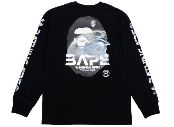 A Bathing Ape Moon Photo L S Tee in Black Online