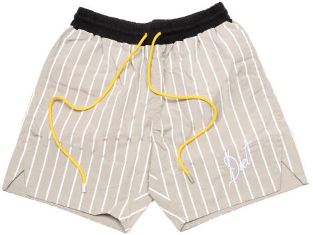 Diet Starts Monday Pinstripe Shorts in Grey Hot on Sale