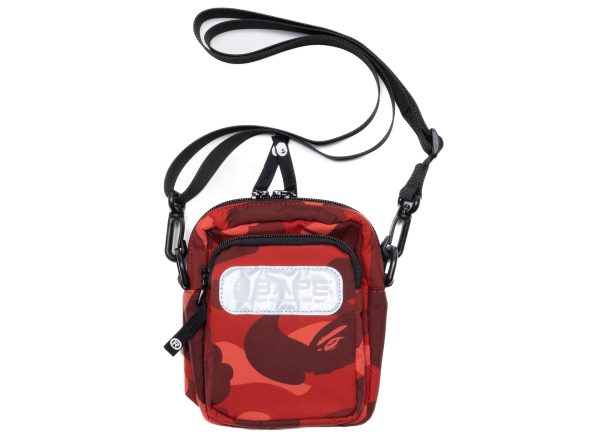 A Bathing Ape Color Camo Mini Shoulder Bag in Red Online Sale