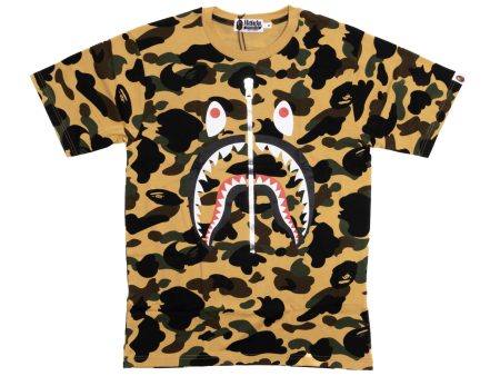 A Bathing Ape Bape Zipper S S Tee in Tan Camo Online Sale