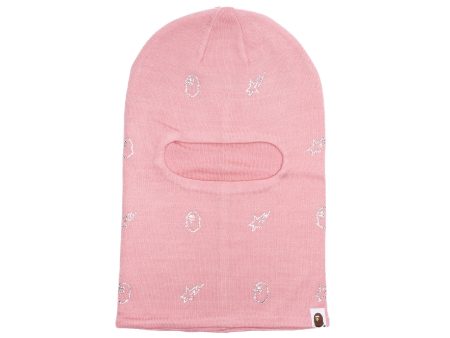 A Bathing Ape Crystal Stone Balaclava in Pink Online