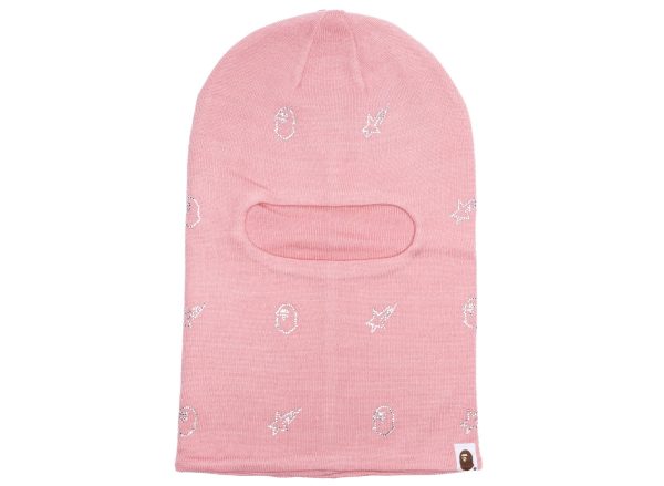 A Bathing Ape Crystal Stone Balaclava in Pink Online