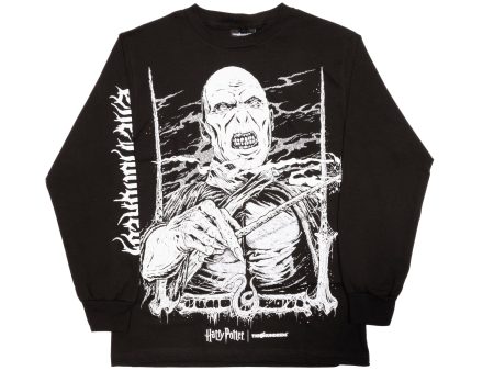 The Hundreds x Harry Potter Voldemort L S Tee in Black Online Hot Sale