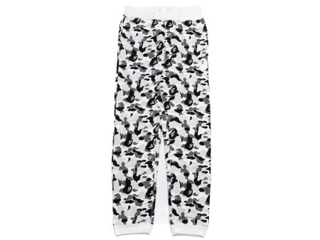 A Bathing Ape ABC Camo Crystal Stone Sweatpants in White Black Sale