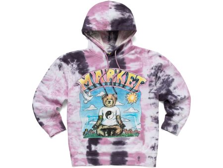 Market Namaste Bear Day n  Night Tie Dye Hoodie Hot on Sale