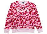 A Bathing Ape ABC Camo Crystal Stone Crewneck in Pink Online