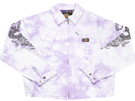 Clot x Dickies Dragon Tie Dye Work Jacket in Purple For Cheap