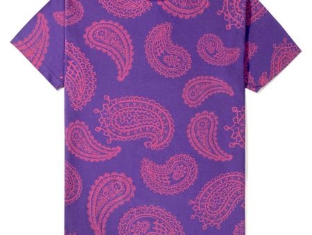 The Hundreds x Joshua Vides Paisley T-Shirt in Purple Sale