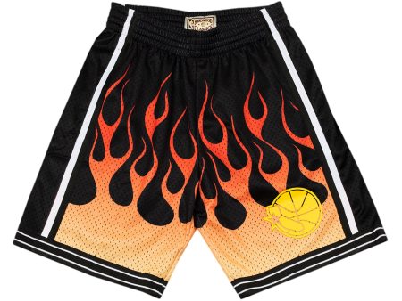 Mitchell & Ness Swingman Golden State Warriors 1995-96 Flame Shorts For Sale