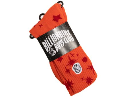 BBC Star Socks in Orange on Sale