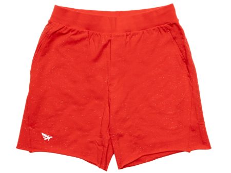 Paper Planes Speckled Shorts in Red Supply