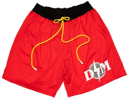 Diet Starts Monday Bolt Mesh Shorts in Red For Cheap