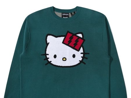 The Hundreds x Sanrio Hello Kitty Sweater in Emerald For Sale