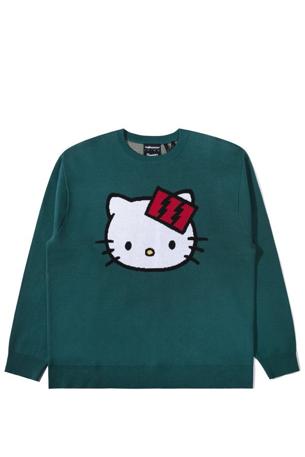 The Hundreds x Sanrio Hello Kitty Sweater in Emerald For Sale