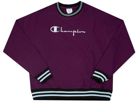 Champion Premium Reverse Weave Yarn Dye Rib Trim Crewneck  Vetetian Purple  Supply