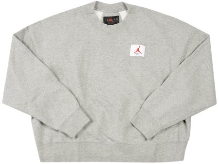 Women s Jordan Flight Fleece Crewneck in Grey For Sale