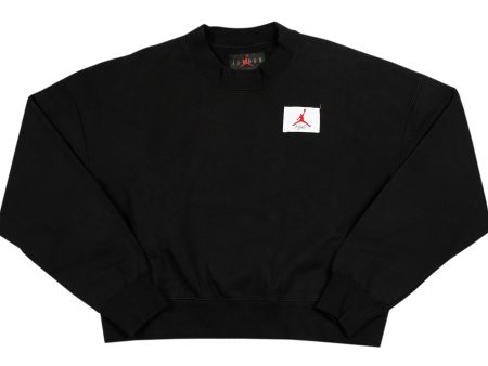 Women s Jordan Flight Fleece Crewneck in Black Cheap