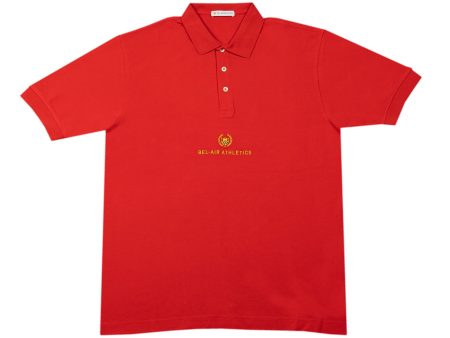 Bel Air Athletics Academy Crest Polo in Red Sale