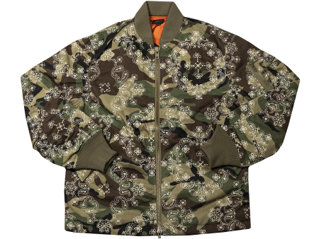 Clot Embroider Paisley Camo MA-1 Hot on Sale