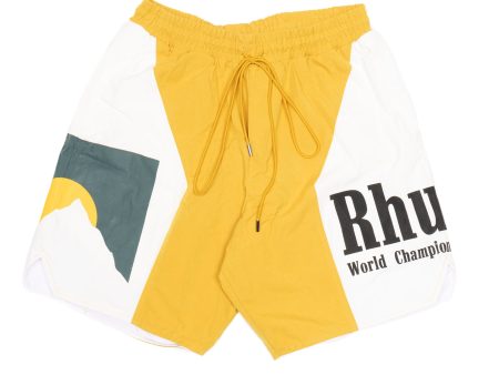 Rhude Panel Logo Shorts Discount